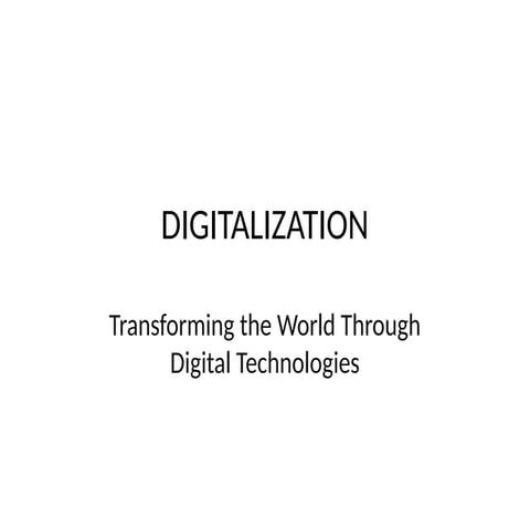 Digitalization | PPTX