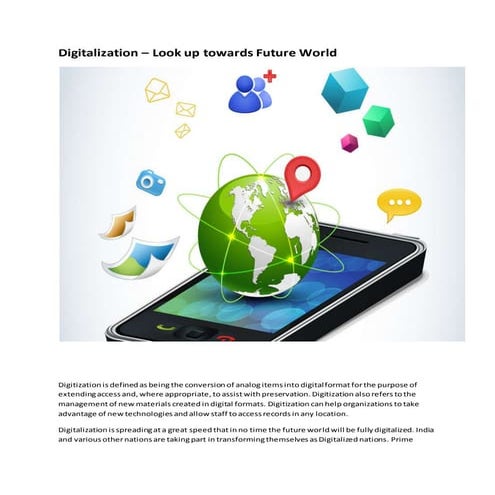 Digitalization | A look up towards future world
