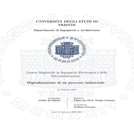 Digitalizzazione di un processo industriale