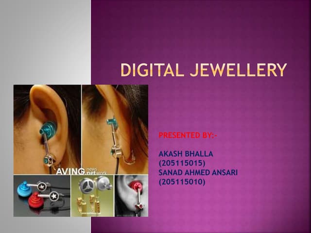 Digital jewellery