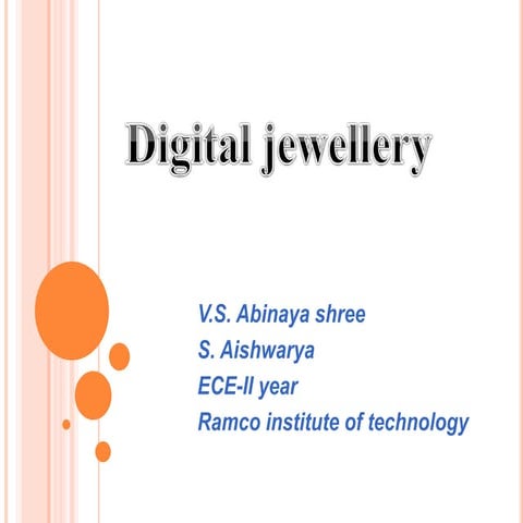 Digital jewellery  ppt
