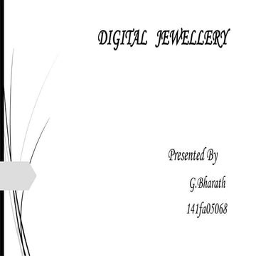 Digital   jewellery ppt