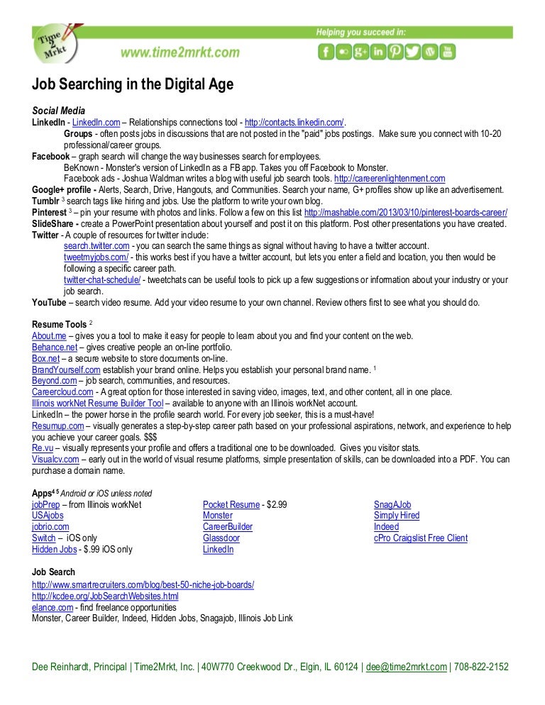 Digital Job Search Handout