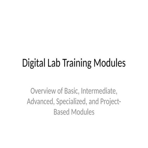 Digital Lab Training Module for Raspberry Pi | PPTX