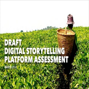 Draft Digital Storytelling Platform Assessment
