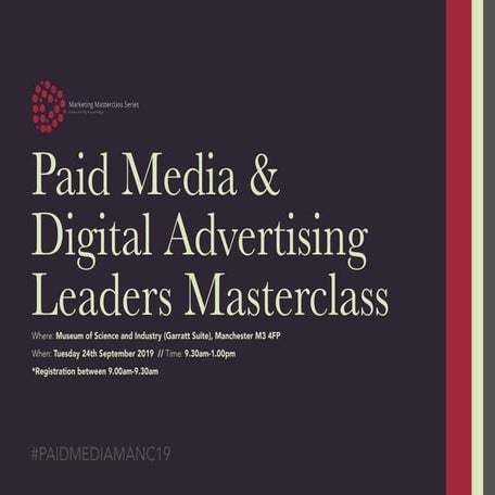 Paid Media & Digital Advertising Leaders Masterclass 2019