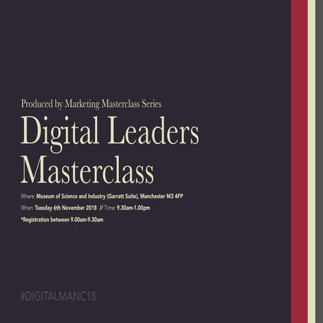 Digital Leaders Masterclass 2018 - Official Brochure