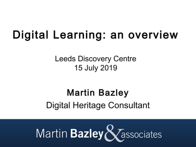 Digital learning: an overview