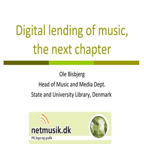 Digital Lending Of Music, The Next Chapter[1]