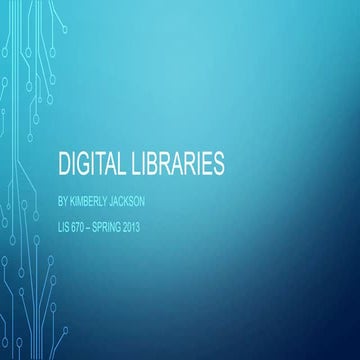 Digital libraries | PPT