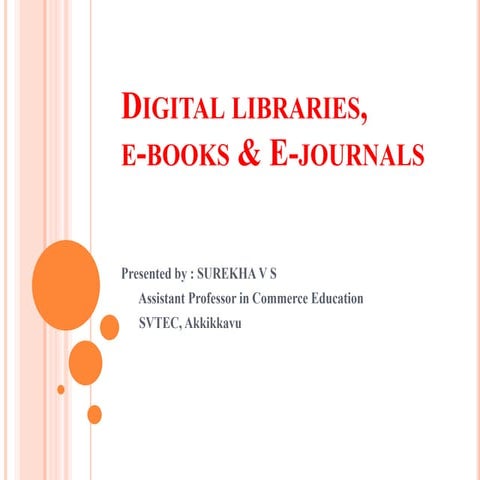 Digital libraries | PPT