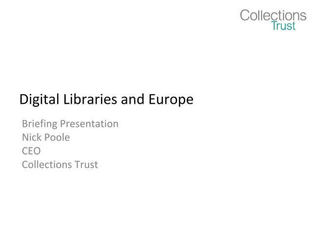 Digital Libraries and Europe