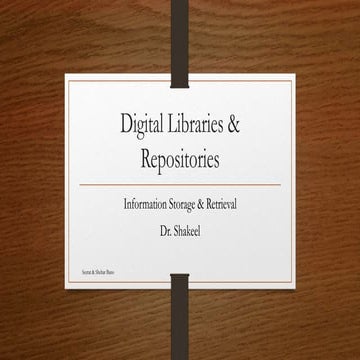 Digital libraries & repositories | PPT