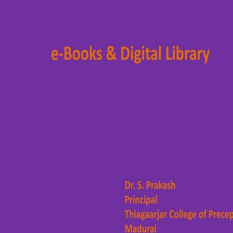 Digital library and e book | PPT