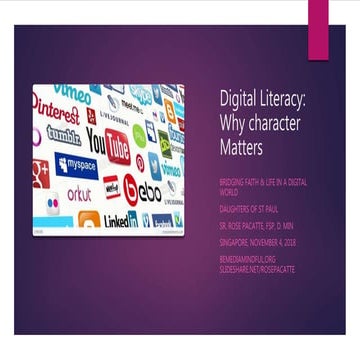 Digital Literacy: Why Character Matters