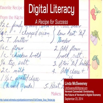Vermont Connected - Digital Literacy for a Thriving Economy