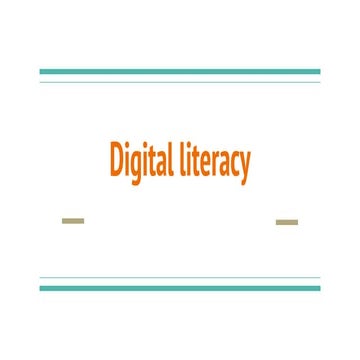 Digital literacy