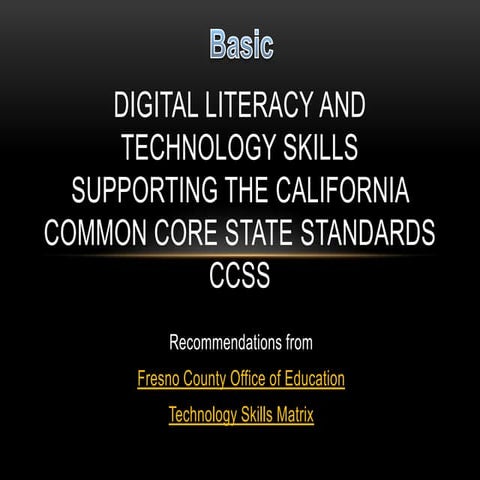 Digital literacy and technology skills basics internet