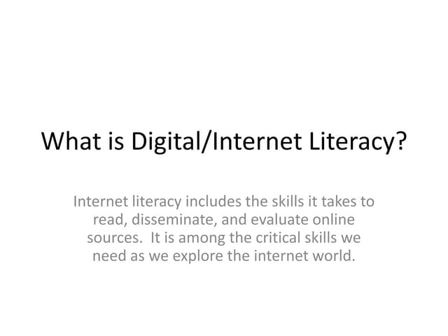 Digital literacy edpc605
