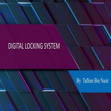 Survey of Digital locking system | PPTX