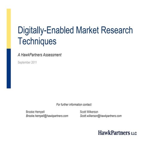 Digitally-Enabled Market Research Techniques