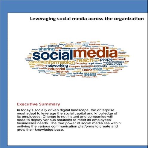 Leveraging social media across the organization
