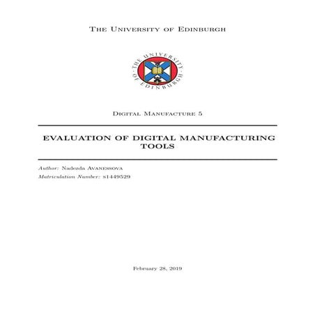 Digital manufacture 1