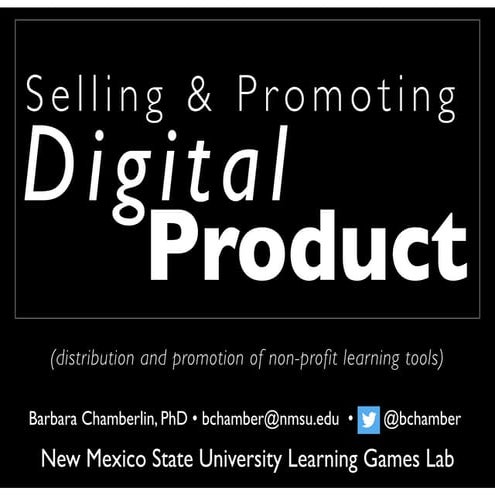Selling and Promoting Digital Product (Distributing learning tools from non-p...