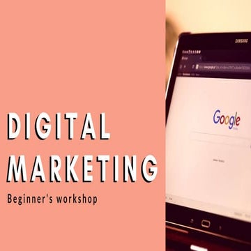 DIGITAL MARKETING Beginner's workshop