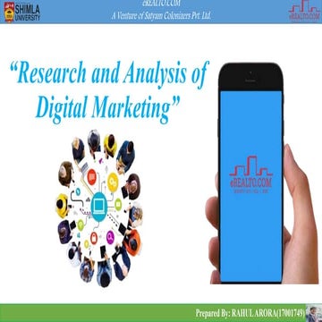 Internship Report Presentation On Digital Marketing