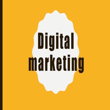Digital marketing