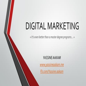Formation en marketing digital (version English)