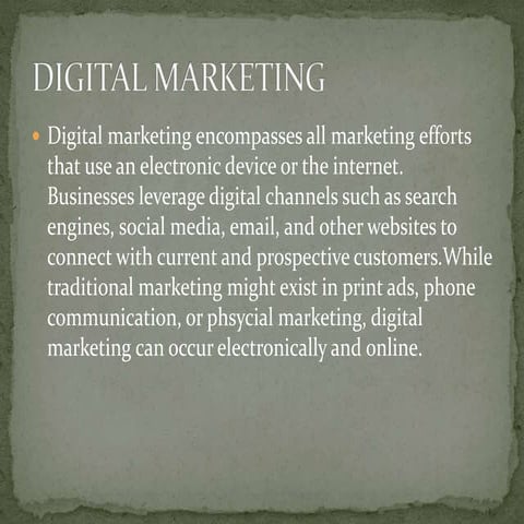 Digital marketing