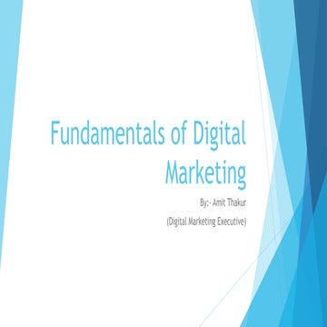 Fundamental of Digital marketing- Basic Of Digital Marketing 