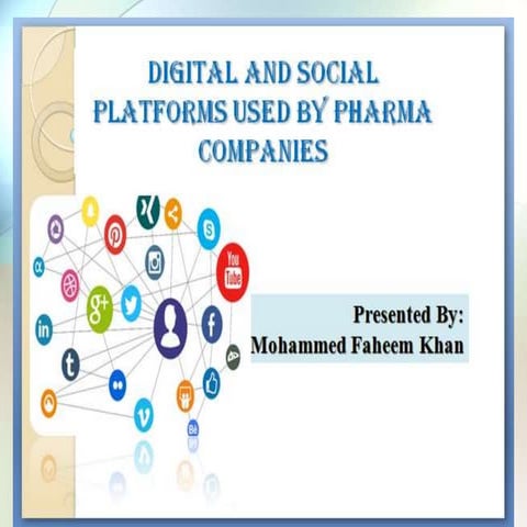 Digital Marketing and Social Media Platforms Used By Pharma Companies