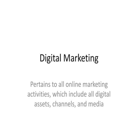 Digital marketing