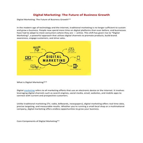 Digital Marketing: The Future of Business Growth