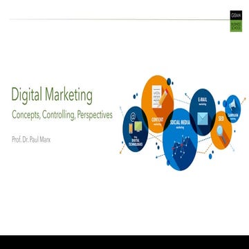 Digital Marketing: Concepts, Controlling, Perspectives