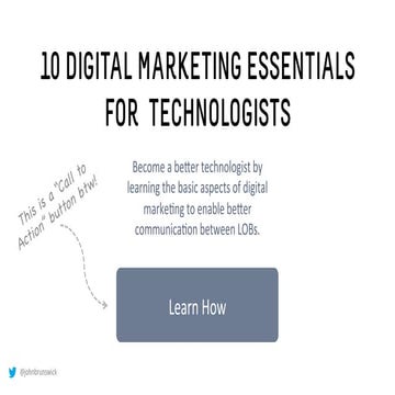 10 Digital Marketing Essentials For Technologists