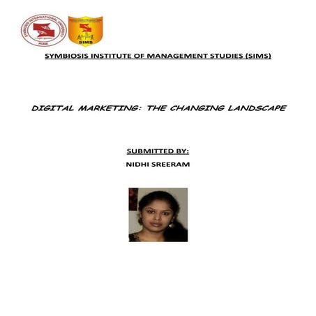 Digital marketing:a changing landscape