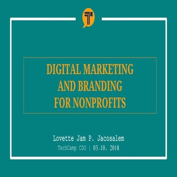 Digital marketing and branding for nonprofits