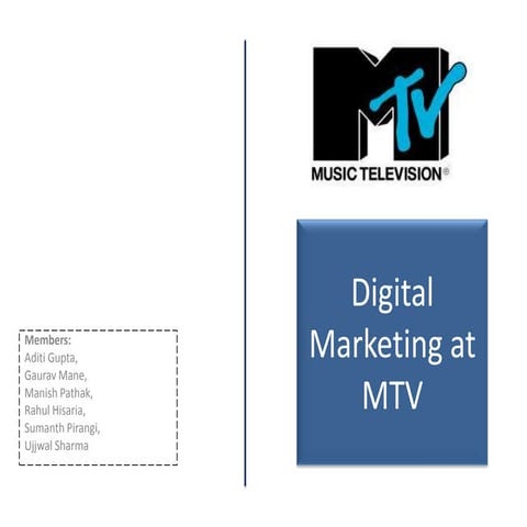 Digital marketing at mtv 
