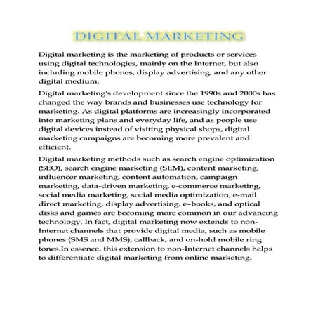 Digital marketing by hemant kumar