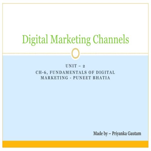 Digital Marketing Channels