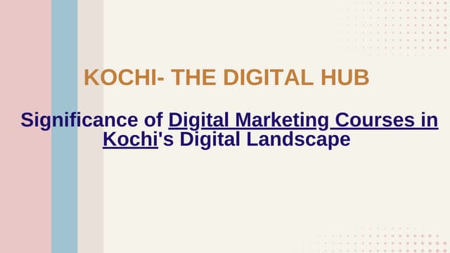 Master in Digital Marketing: Explore the digital marketing course in Kochi
