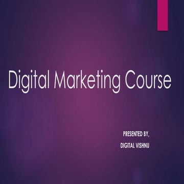 Digital Marketing Course Presentation