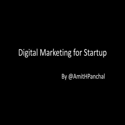 Digital Marketing for Startup & Entrepreneurs