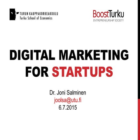 Digital marketing for startups (2015)