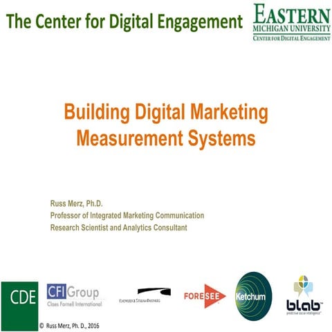Building Digital Marketing Measurement Systems