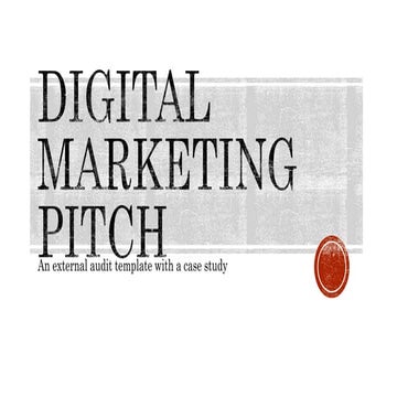 Pitching for Digital Marketing Projects